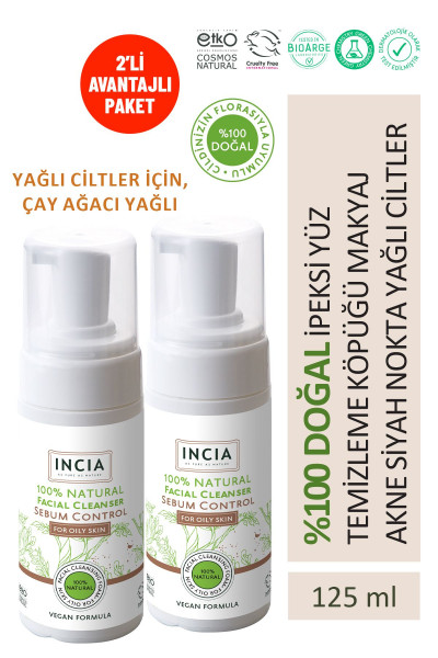 %100 Doğal İpeksi Yüz Temizleme Köpüğü Makyaj Akne Siyah Nokta Sivilce Yağlı Ciltler 125 ml 2 X Adet %100 Doğal İpeksi Yüz Temizleme Köpüğü Makyaj Akne Siyah Nokta Sivilce Yağlı Ciltler 125 ml 2 X Adet