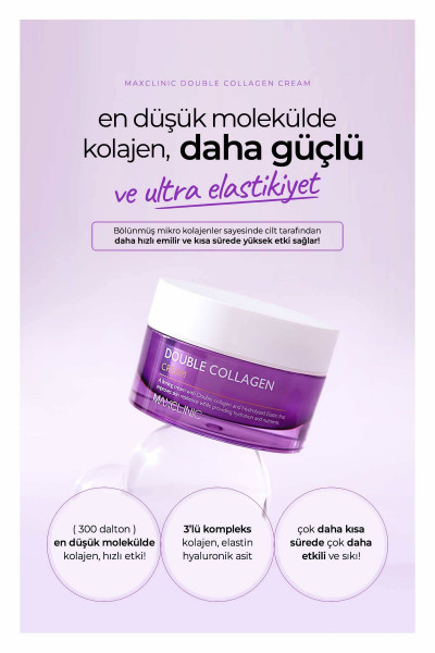 Düşük Moleküllü Kolajen Daha Hızlı Etkili Kompleks Yaşlanma Karşıtı Double Collagen Cream Düşük Moleküllü Kolajen Daha Hızlı Etkili Kompleks Yaşlanma Karşıtı Double Collagen Cream