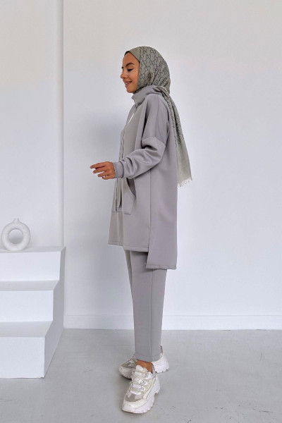 Kanguru Cep Scuba Takım - Gri Kanguru Cep Scuba Takım - Gri