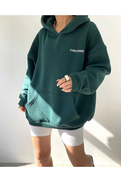 Wrst Baskılı Unisex Nefti Oversize 3 iplik Kapüşonlu Sweatshirt Wrst Baskılı Unisex Nefti Oversize 3 iplik Kapüşonlu Sweatshirt