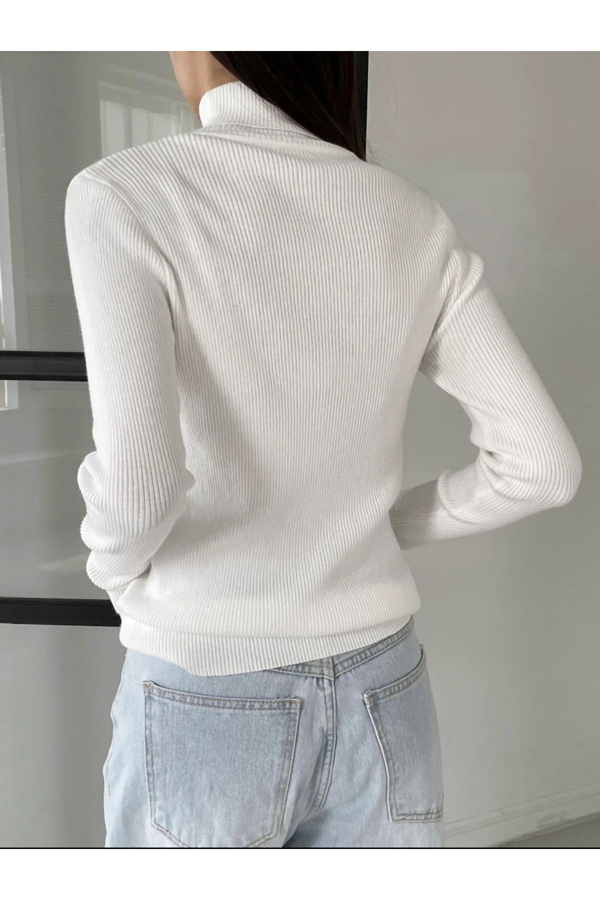 Unisex Kırık Beyaz Premium Pamuklu Balıkçı Yaka Kaşkorse Şardonlu Slimfit Boğazlı Kazak Unisex Kırık Beyaz Premium Pamuklu Balıkçı Yaka Kaşkorse Şardonlu Slimfit Boğazlı Kazak