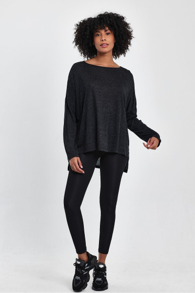 YAKASI BİYELİ İNCE TRİKO BLUZ(B24-36800) YAKASI BİYELİ İNCE TRİKO BLUZ(B24-36800)