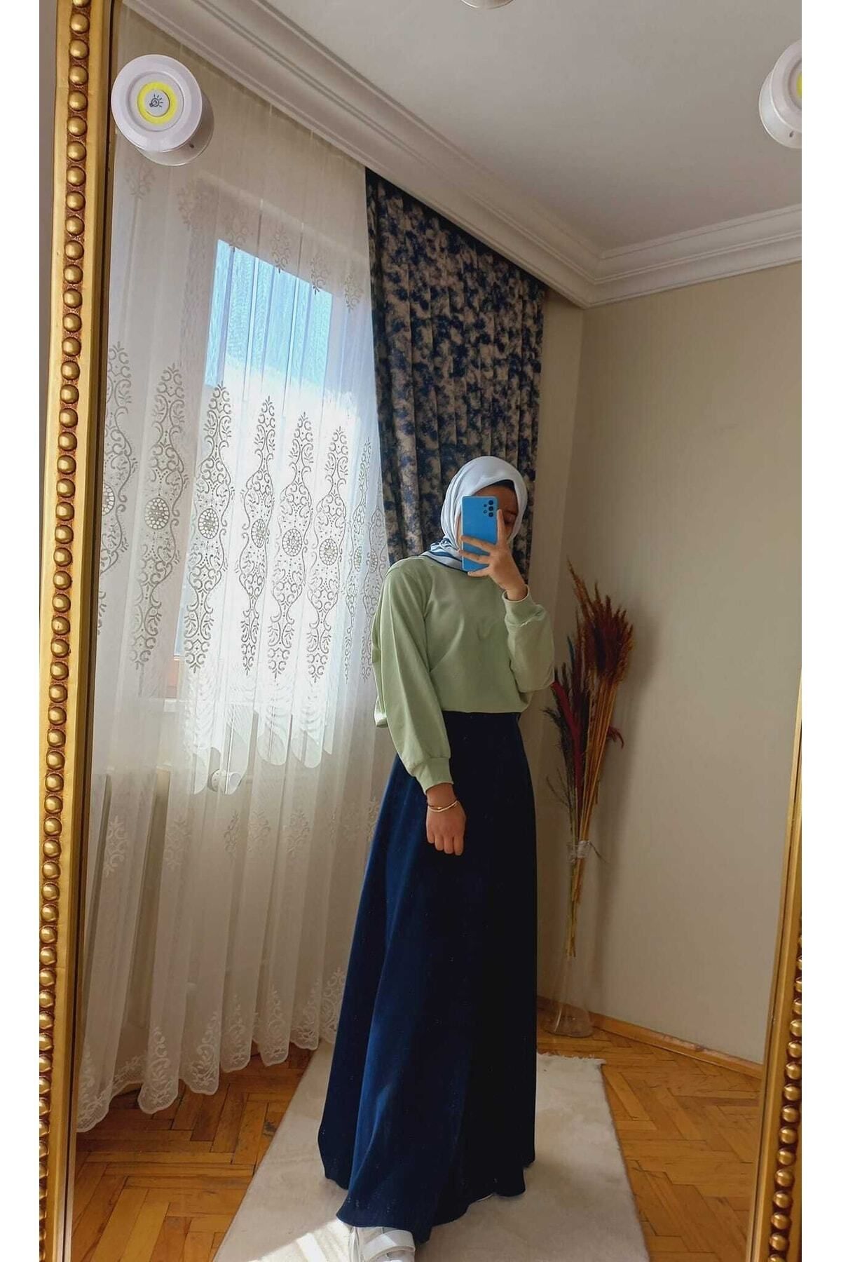 Lacivert Kloş Etek