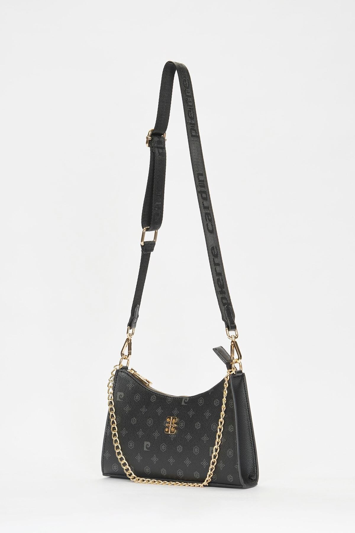 Siyah Monogram Kadın Omuz Çantası 05PO22Y1565 Siyah Monogram Kadın Omuz Çantası 05PO22Y1565