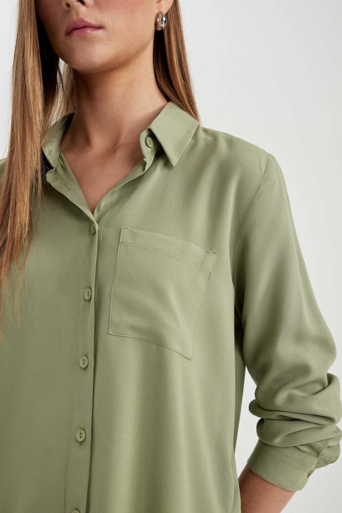 Regular Fit Uzun Kollu Basic Gömlek W3614az24sp Regular Fit Uzun Kollu Basic Gömlek W3614az24sp