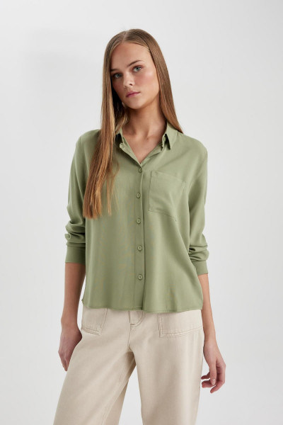 Regular Fit Uzun Kollu Basic Gömlek W3614az24sp Regular Fit Uzun Kollu Basic Gömlek W3614az24sp