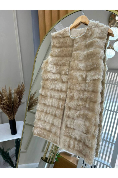 Kürk yelek peluş ceket Kürk yelek peluş ceket
