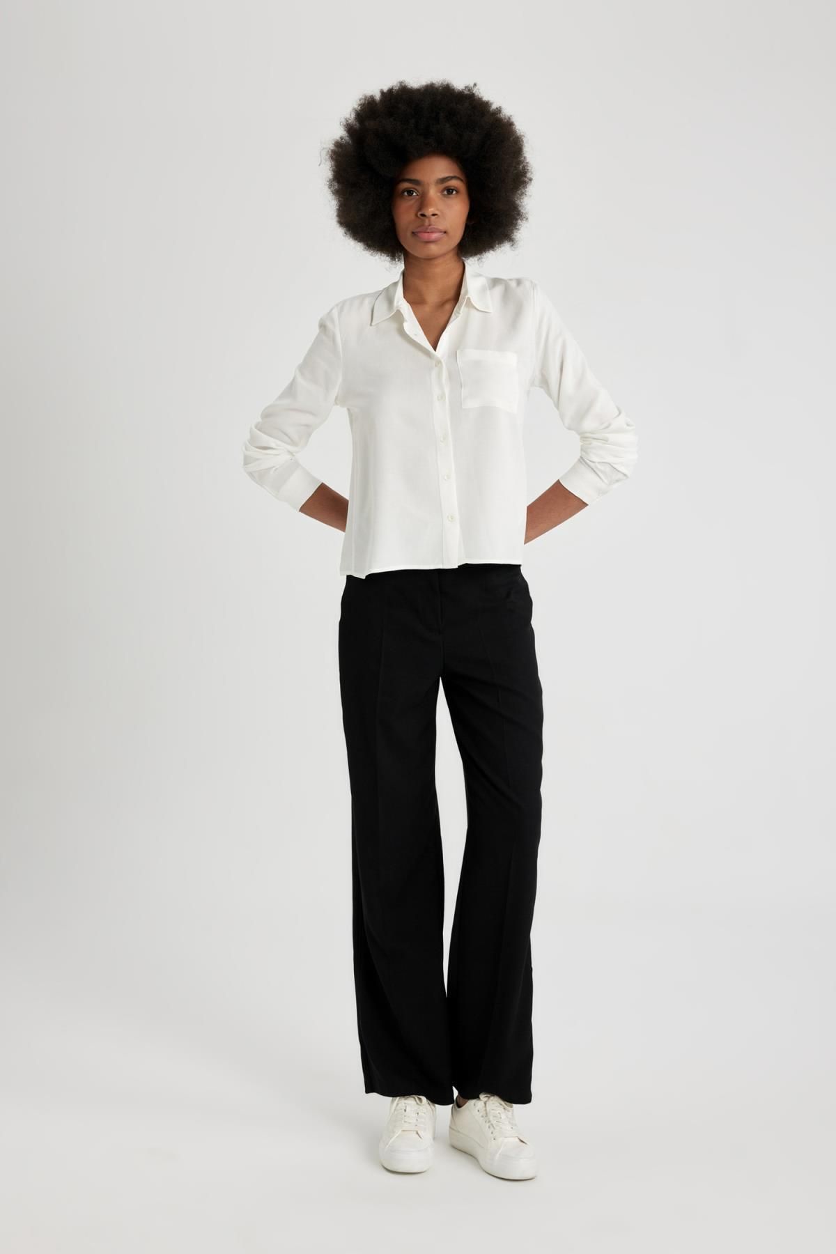 Regular Fit Basic Uzun Kollu Gömlek W3614az24sp Regular Fit Basic Uzun Kollu Gömlek W3614az24sp