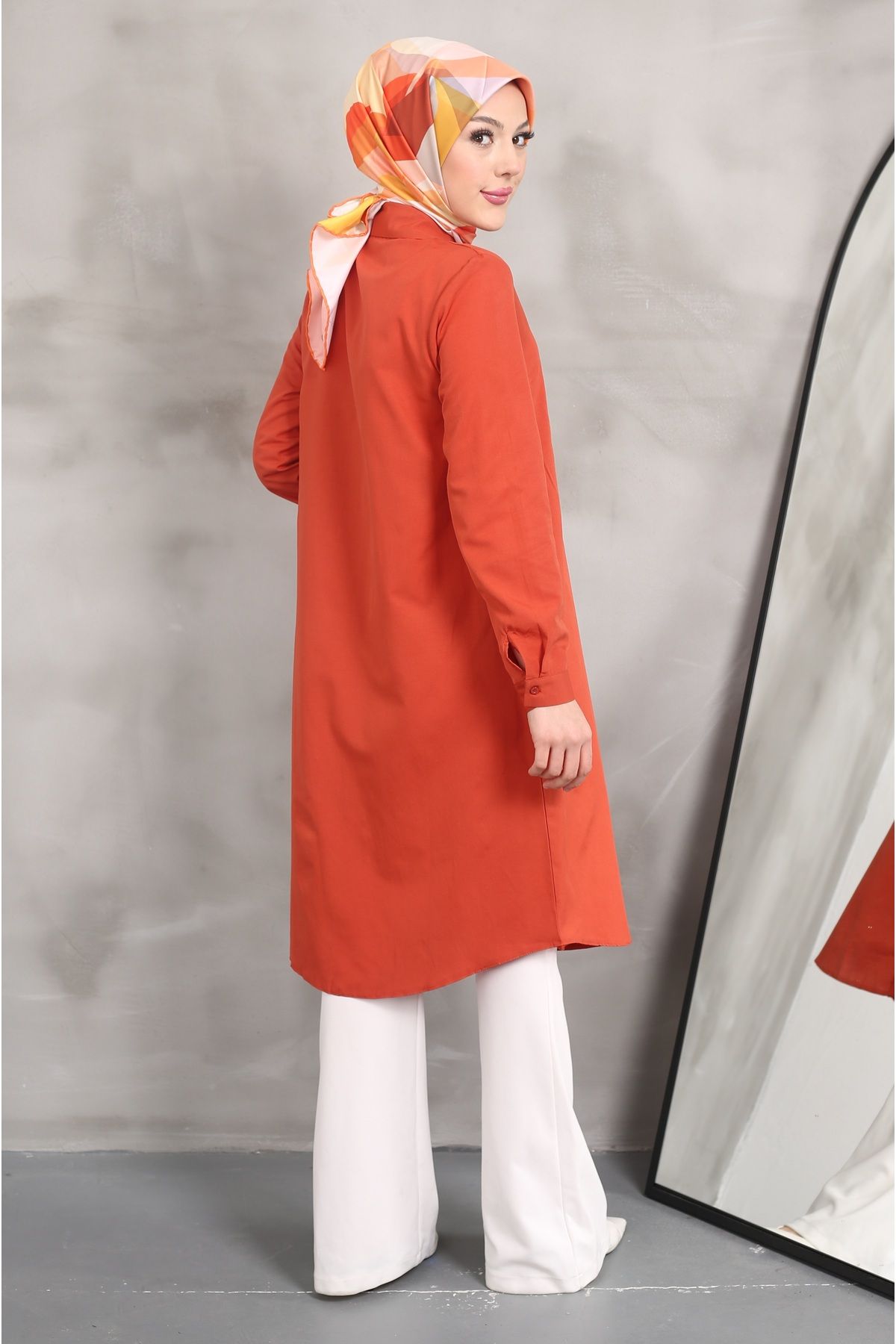 Uzun Gömlek Tunik Poplin Kumaş Uzun Gömlek Tunik Poplin Kumaş