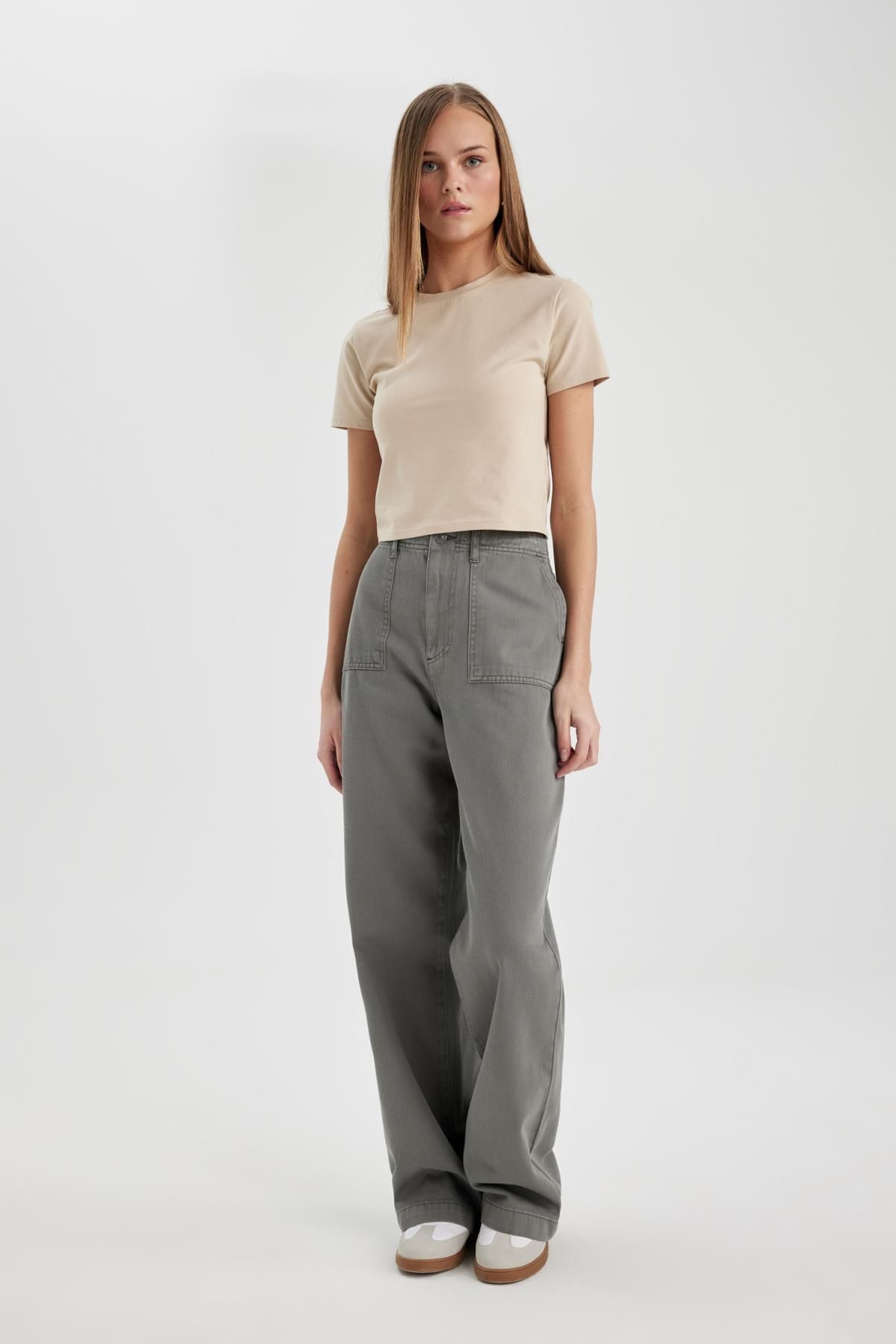 Wide Leg Normal Bel Standart Boy Gabardin Pantolon C1735ax24sp Wide Leg Normal Bel Standart Boy Gabardin Pantolon C1735ax24sp