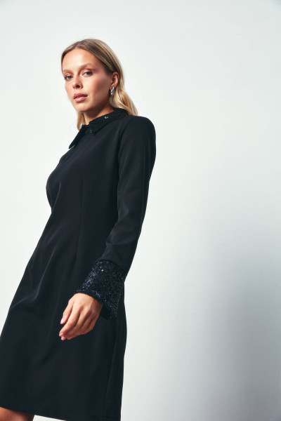 Payet Detaylı Mini Elbise - SİYAH Payet Detaylı Mini Elbise - SİYAH