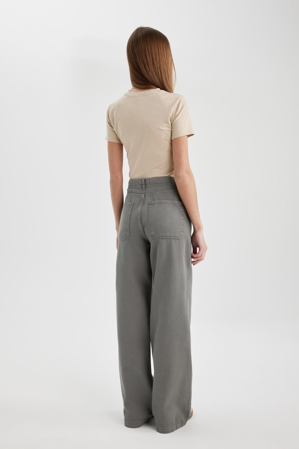 Wide Leg Normal Bel Standart Boy Gabardin Pantolon C1735ax24sp Wide Leg Normal Bel Standart Boy Gabardin Pantolon C1735ax24sp