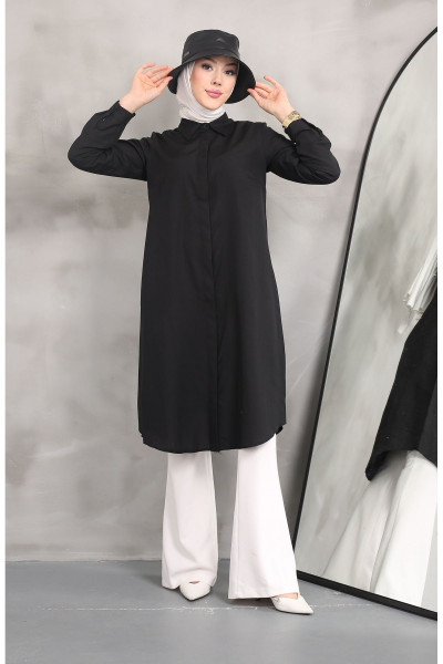 Uzun Gömlek Tunik Poplin Kumaş Uzun Gömlek Tunik Poplin Kumaş