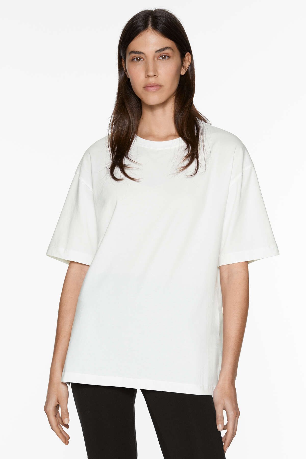 Pamuklu kısa kollu t-shirt