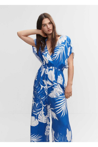 Tropikal Baskılı Tulum