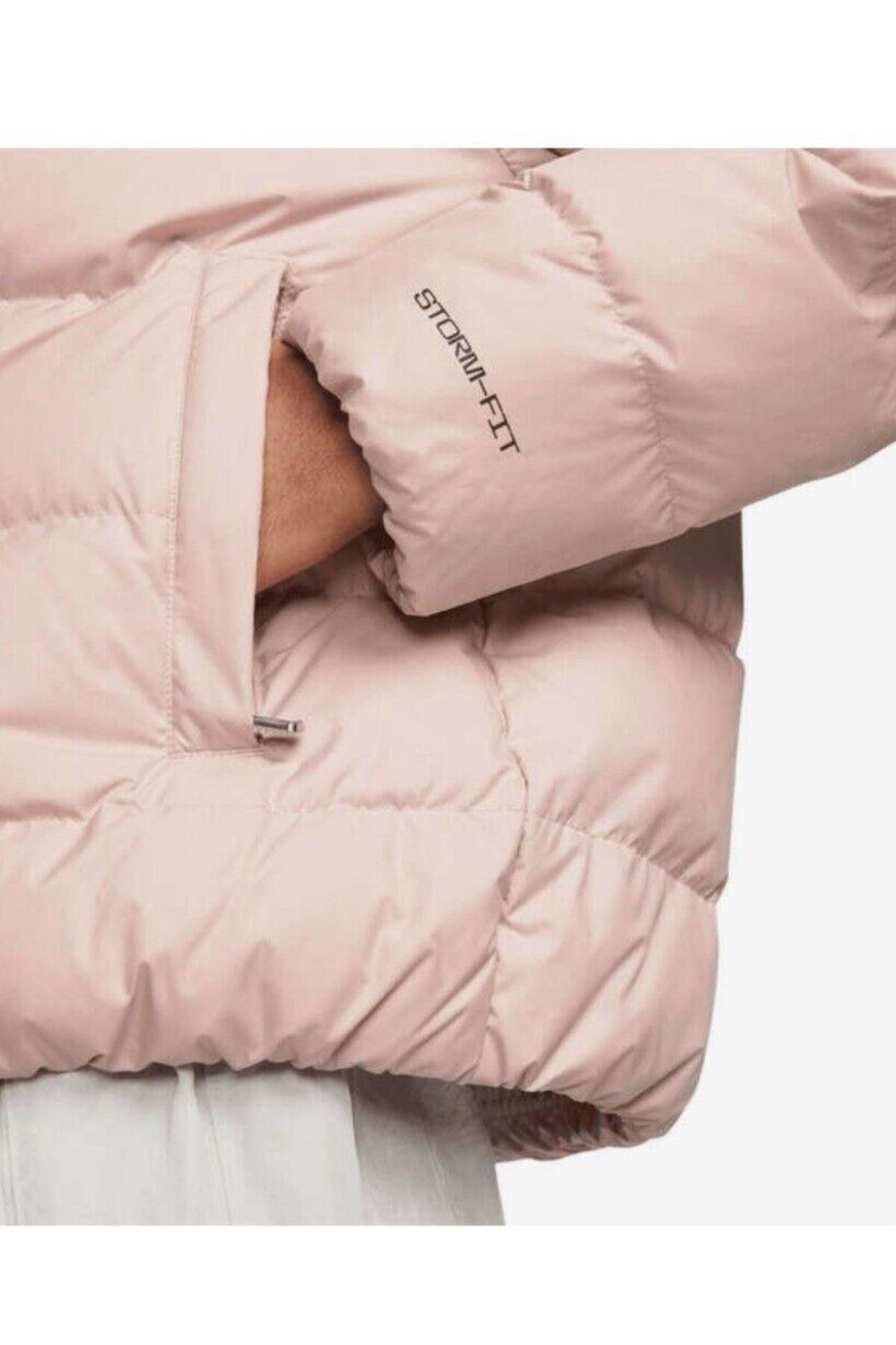 Womens Storm Fit Pink Puffer Down Warm Winter Jacket Coat Somon Pembe Şişme Mont Dq5903-601 Womens Storm Fit Pink Puffer Down Warm Winter Jacket Coat Somon Pembe Şişme Mont Dq5903-601