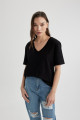 Regular Fit V Yaka Pamuklu Basic Kısa Kollu Tişört M9545az24sp Regular Fit V Yaka Pamuklu Basic Kısa Kollu Tişört M9545az24sp