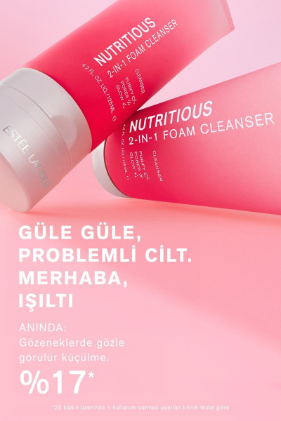 Nutritious 2-in-1 Yüz Temizleme Köpüğü & Maske, Gözenekler, Yağ Kontrolü, Doğal İçerikler - 125ml Nutritious 2-in-1 Yüz Temizleme Köpüğü & Maske, Gözenekler, Yağ Kontrolü, Doğal İçerikler - 125ml