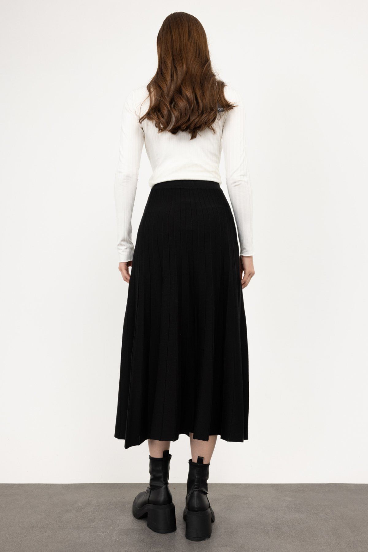 ON Pileli Maxi Boy Triko Etek