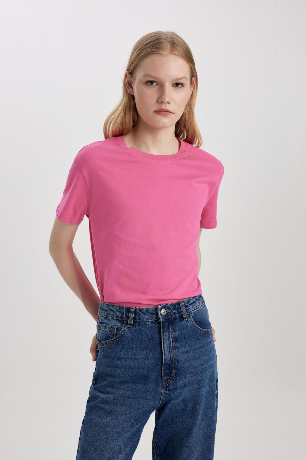 Regular Fit Bisiklet Yaka Penye Basic Kısa Kollu Tişört W9584az24sm Regular Fit Bisiklet Yaka Penye Basic Kısa Kollu Tişört W9584az24sm