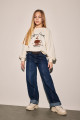 Kız Çocuk Wide Leg Katlamalı Paça Jean Pantolon B2684a823wn Kız Çocuk Wide Leg Katlamalı Paça Jean Pantolon B2684a823wn