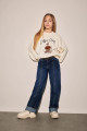 Kız Çocuk Wide Leg Katlamalı Paça Jean Pantolon B2684a823wn Kız Çocuk Wide Leg Katlamalı Paça Jean Pantolon B2684a823wn