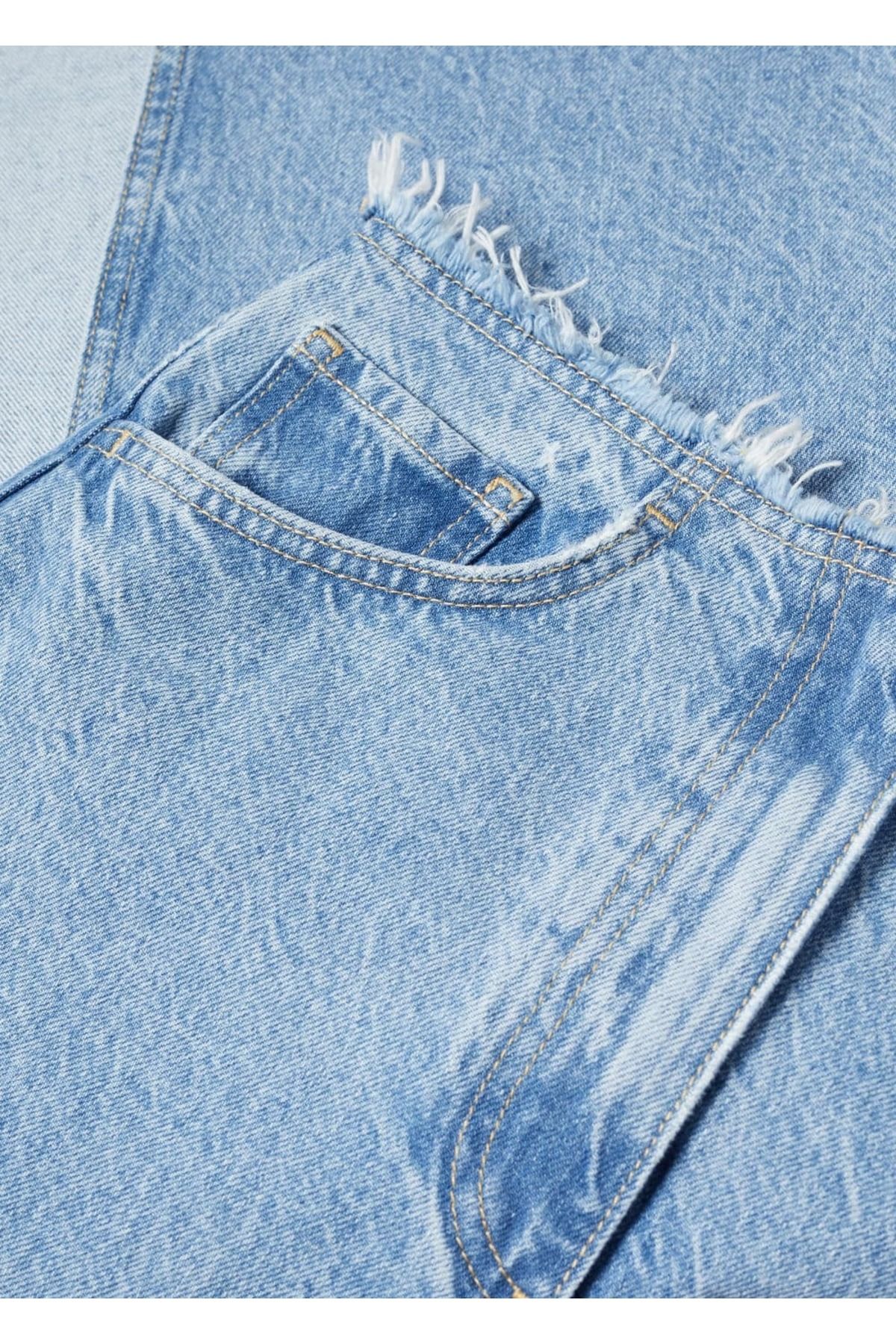 Uzun Denim Etek