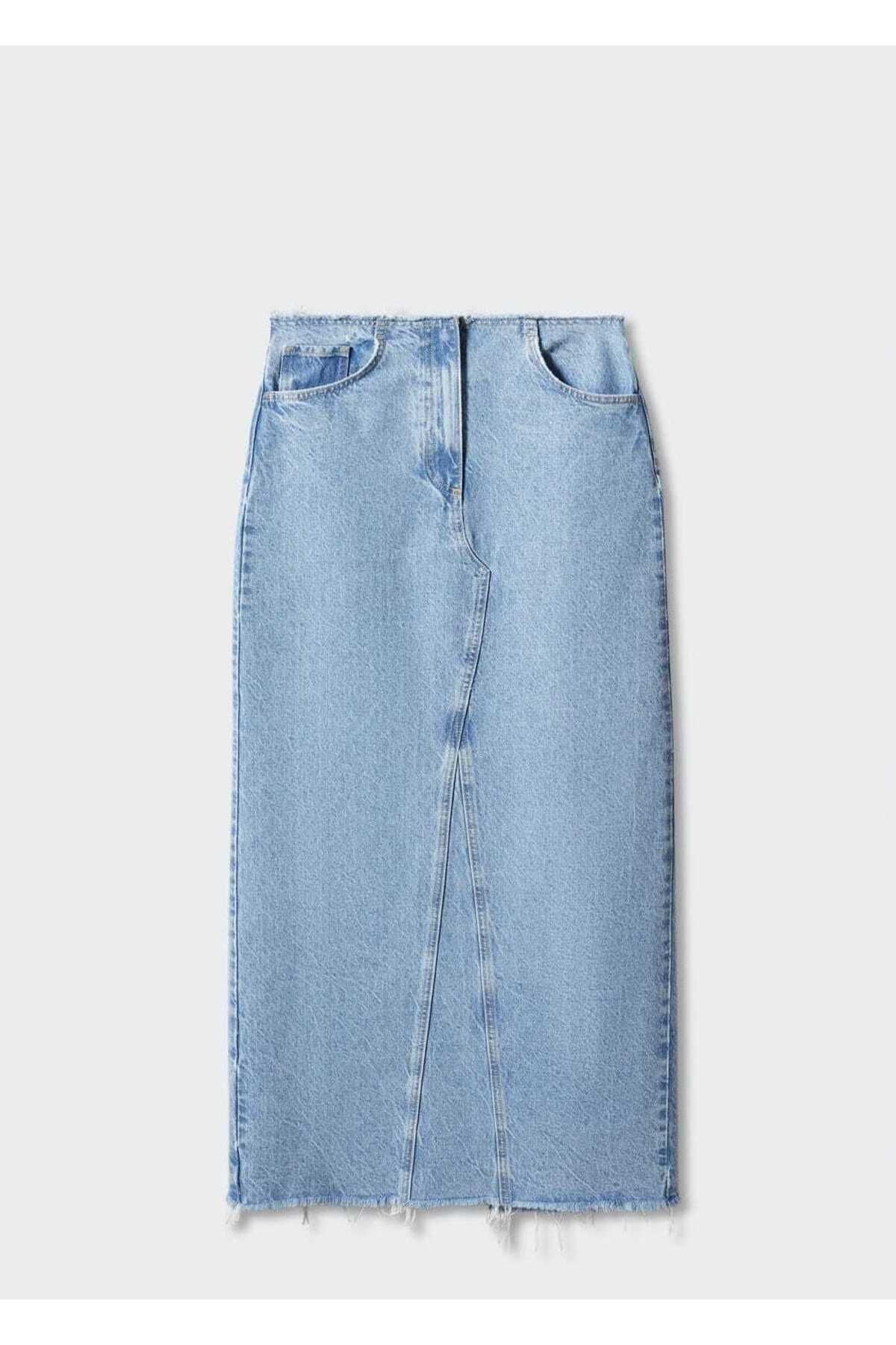 Uzun Denim Etek