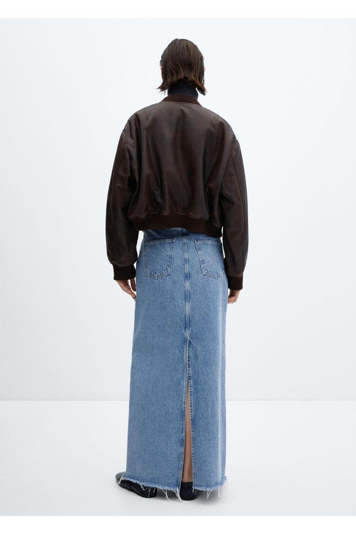 Uzun Denim Etek