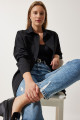 Kadın Siyah Oversize Uzun Basic Gömlek DD00842 Kadın Siyah Oversize Uzun Basic Gömlek DD00842