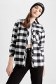 Regular Fit Kareli Flanel Uzun Kollu %100 Pamuk Gömlek X6263az23sp