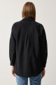 Kadın Siyah Oversize Uzun Basic Gömlek DD00842 Kadın Siyah Oversize Uzun Basic Gömlek DD00842