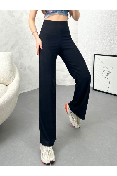 KADIN SİYAH BOL PAÇA PANTOLON KADIN SİYAH BOL PAÇA PANTOLON