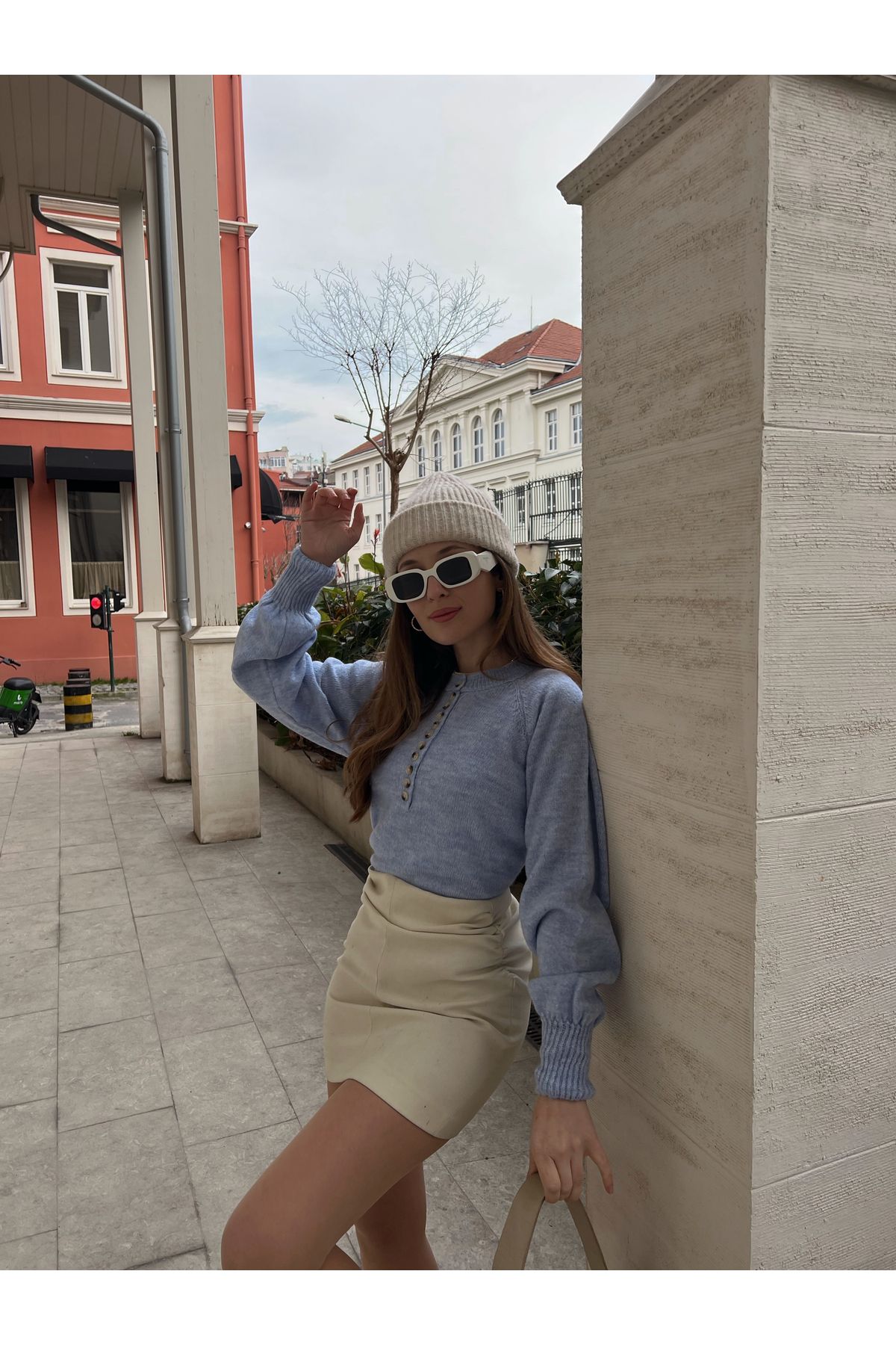 Kadın Yakası Ilikli Balıkçı Yaka Triko Kazak Kadın Yakası Ilikli Balıkçı Yaka Triko Kazak
