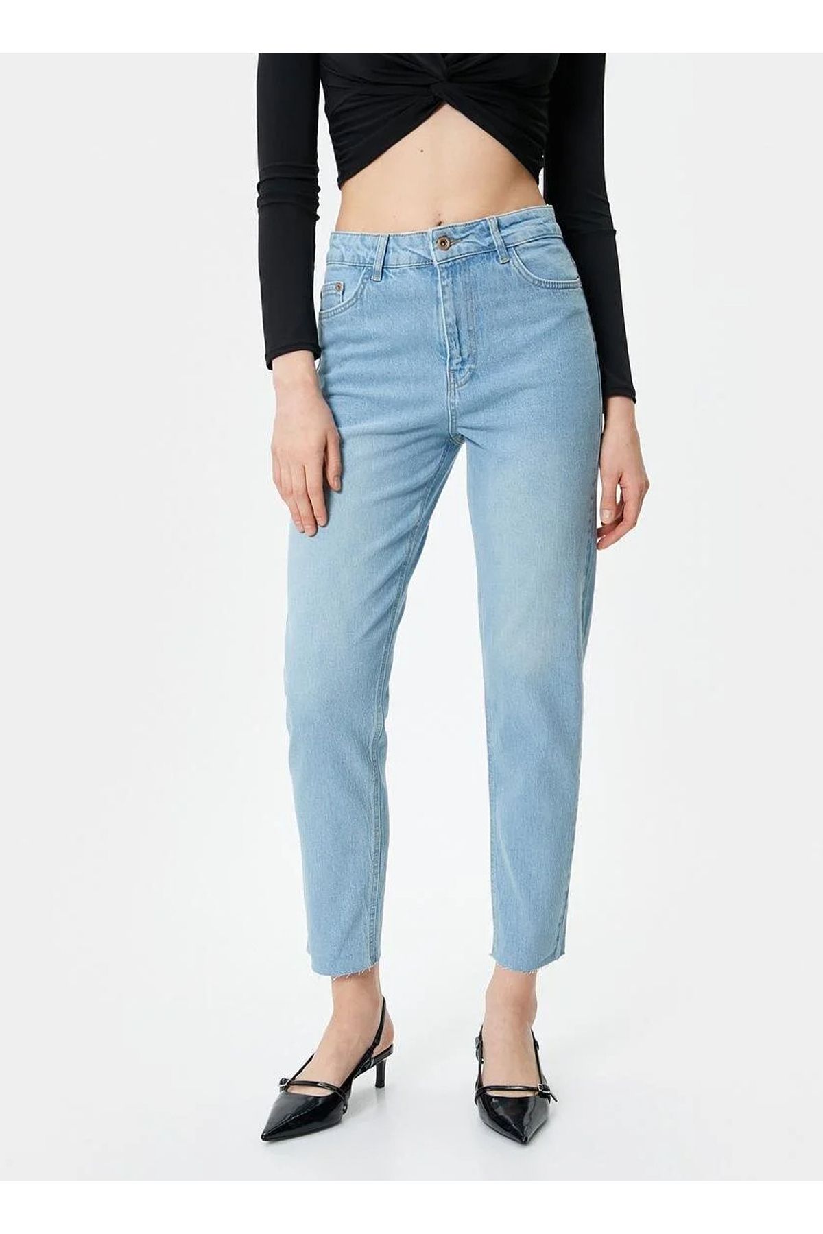 Yüksek Bel Bootcut Paça Regular Fit İndigo Kadın Denim Pantolon 4SAL40104MD Yüksek Bel Bootcut Paça Regular Fit İndigo Kadın Denim Pantolon 4SAL40104MD