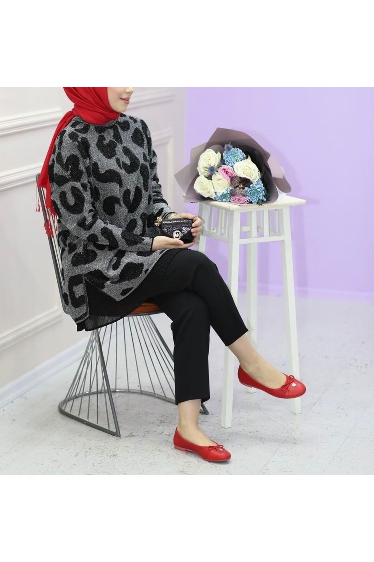 Leopar Desen Soğuk İplik Merserize İnce Premium Tunik Leopar Desen Soğuk İplik Merserize İnce Premium Tunik