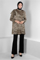 LEOPAR DESENLİ KOLU FIRFIRLI SATEN TUNİK 20309 LEOPAR DESENLİ KOLU FIRFIRLI SATEN TUNİK 20309