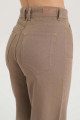 Weslie Koyu Taş Renk Yüksek Bel Fermuarlı Wideleg Fit Jean Pantalon C 4530-041