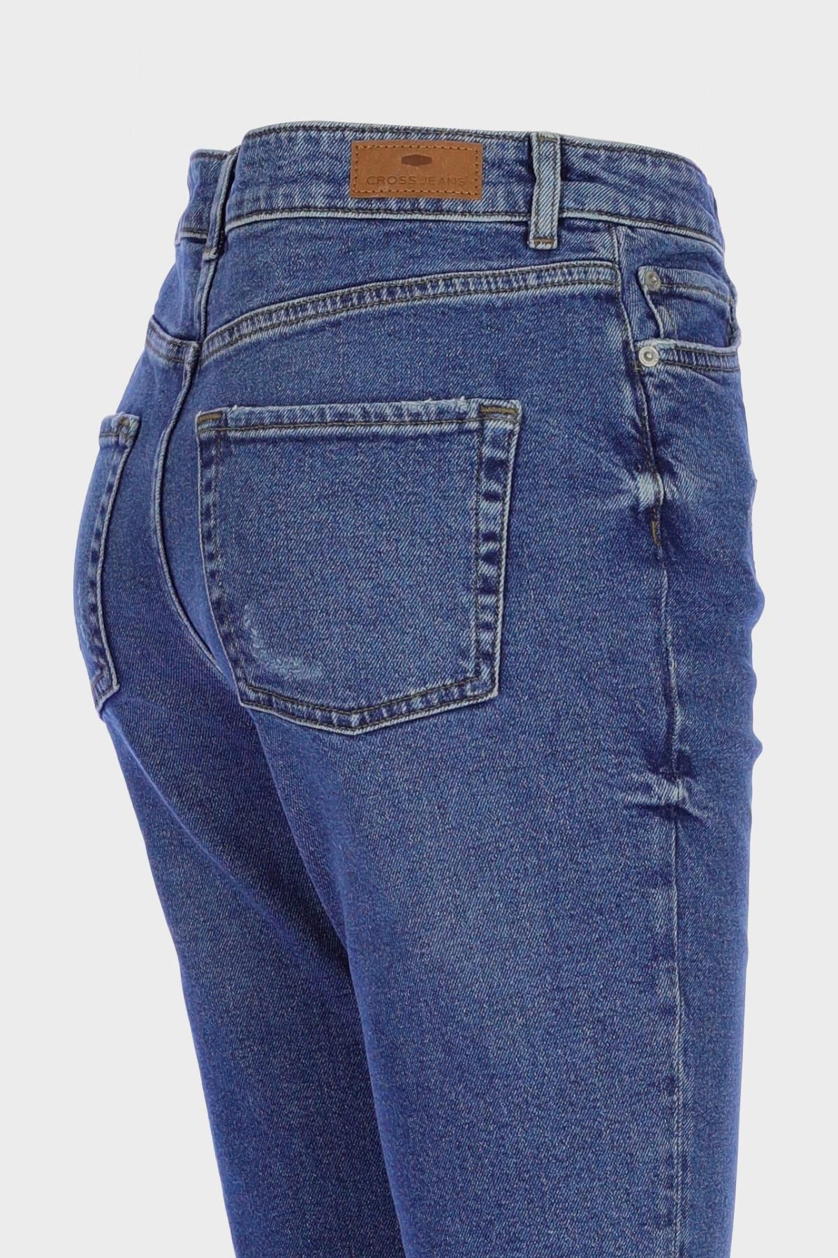 Sydney Orta Mavi Yüksek Bel Patı Fermuarlı Yıpratma Detaylı Jean Pantolon C 4529-055 Sydney Orta Mavi Yüksek Bel Patı Fermuarlı Yıpratma Detaylı Jean Pantolon C 4529-055