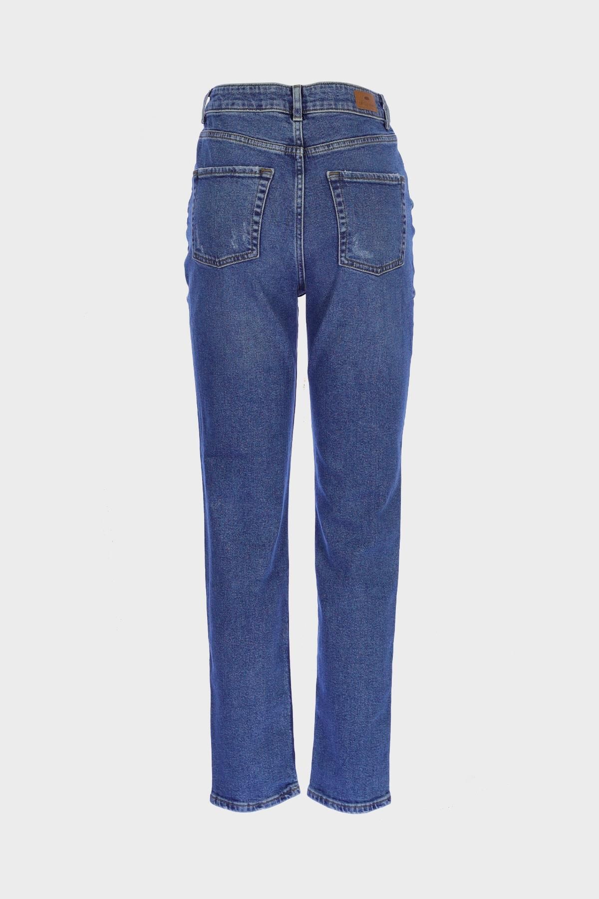 Sydney Orta Mavi Yüksek Bel Patı Fermuarlı Yıpratma Detaylı Jean Pantolon C 4529-055 Sydney Orta Mavi Yüksek Bel Patı Fermuarlı Yıpratma Detaylı Jean Pantolon C 4529-055