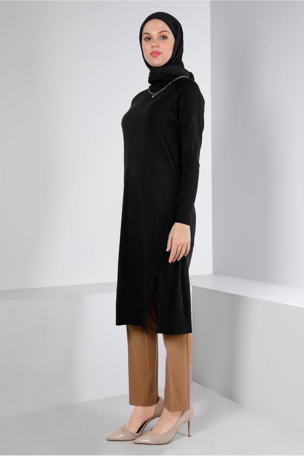 YIRTMAÇ DETAYLI BASIC TRİKO TUNİK 43160 YIRTMAÇ DETAYLI BASIC TRİKO TUNİK 43160