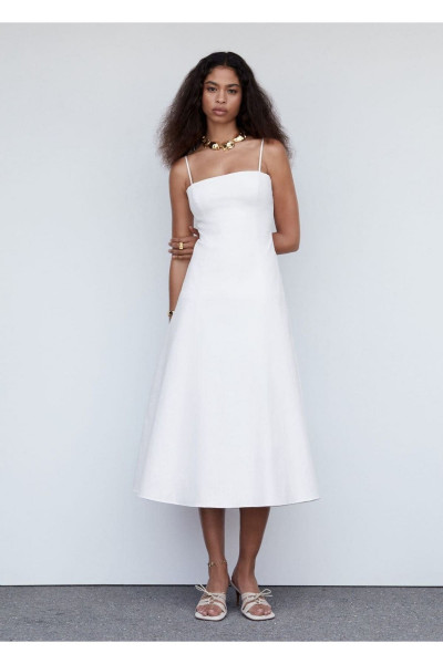 Sırt Detaylı Midi Elbise Sırt Detaylı Midi Elbise
