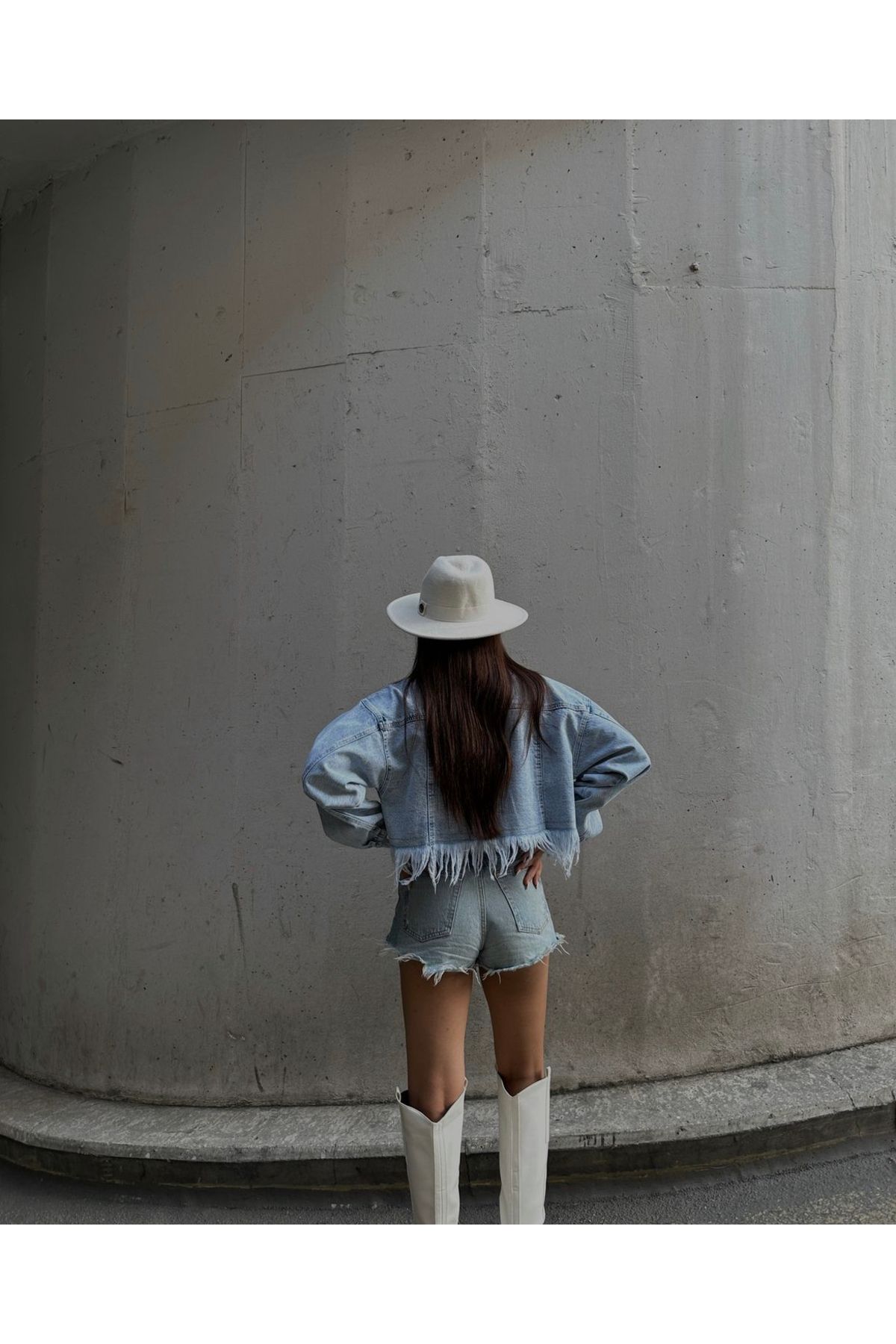 Püsküllü Denim Kot Ceket Püsküllü Denim Kot Ceket