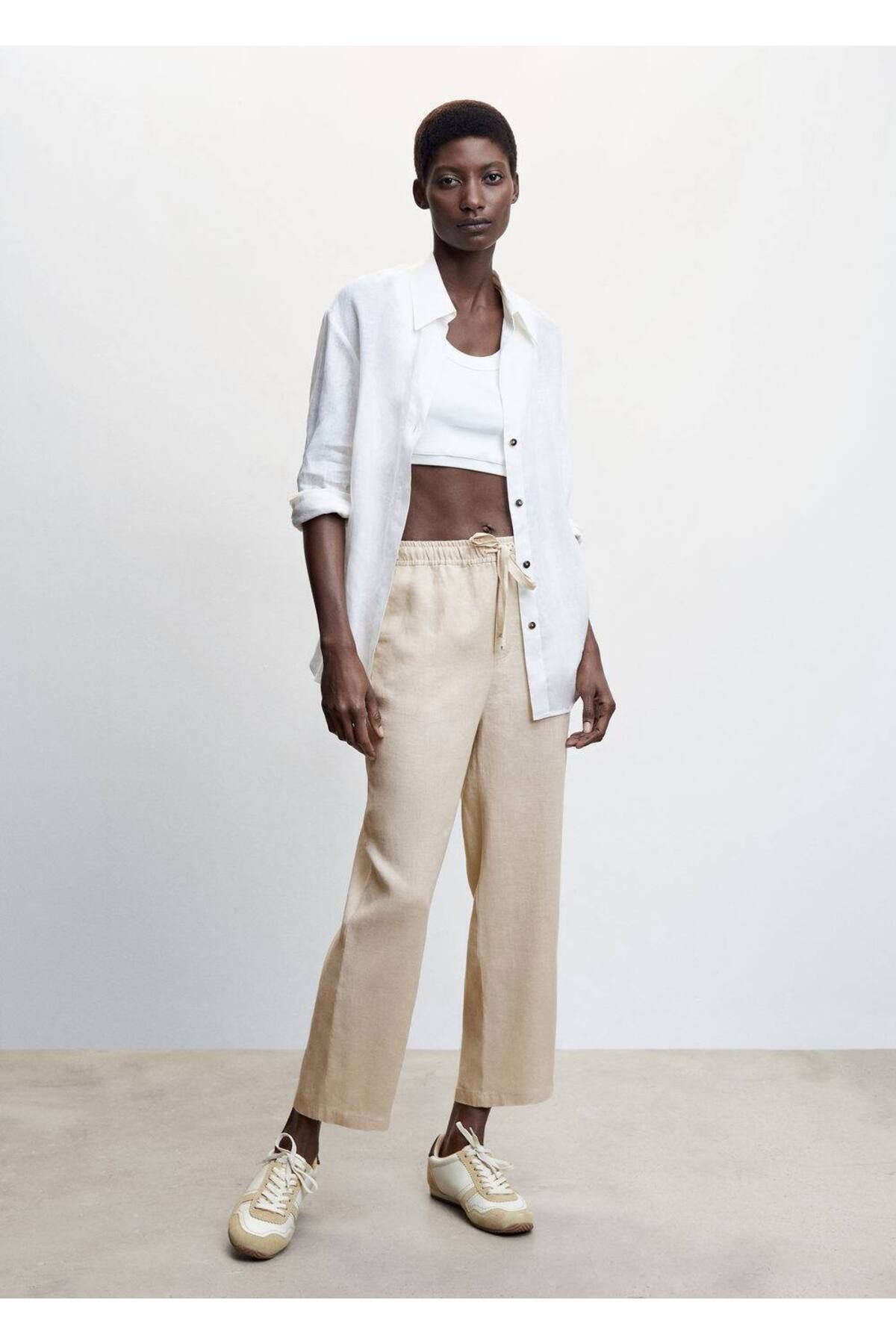 Keten Jogger Pantolon Keten Jogger Pantolon