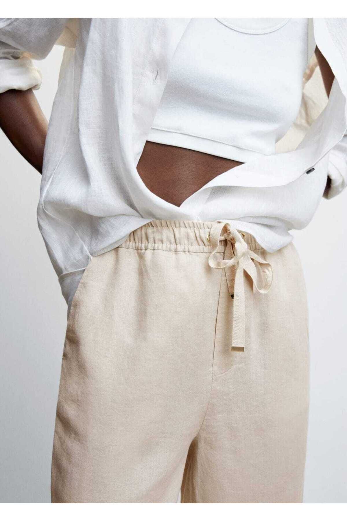 Keten Jogger Pantolon Keten Jogger Pantolon