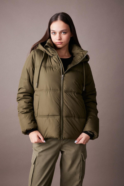 Su Geçirmez Kapüşonlu Suni Kürklü Puffer Şişme Mont A0757ax23wn Su Geçirmez Kapüşonlu Suni Kürklü Puffer Şişme Mont A0757ax23wn