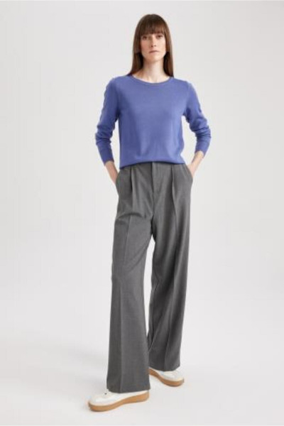 Regular Fit Bisiklet Yaka Basic Kazak F7091az23wn Regular Fit Bisiklet Yaka Basic Kazak F7091az23wn
