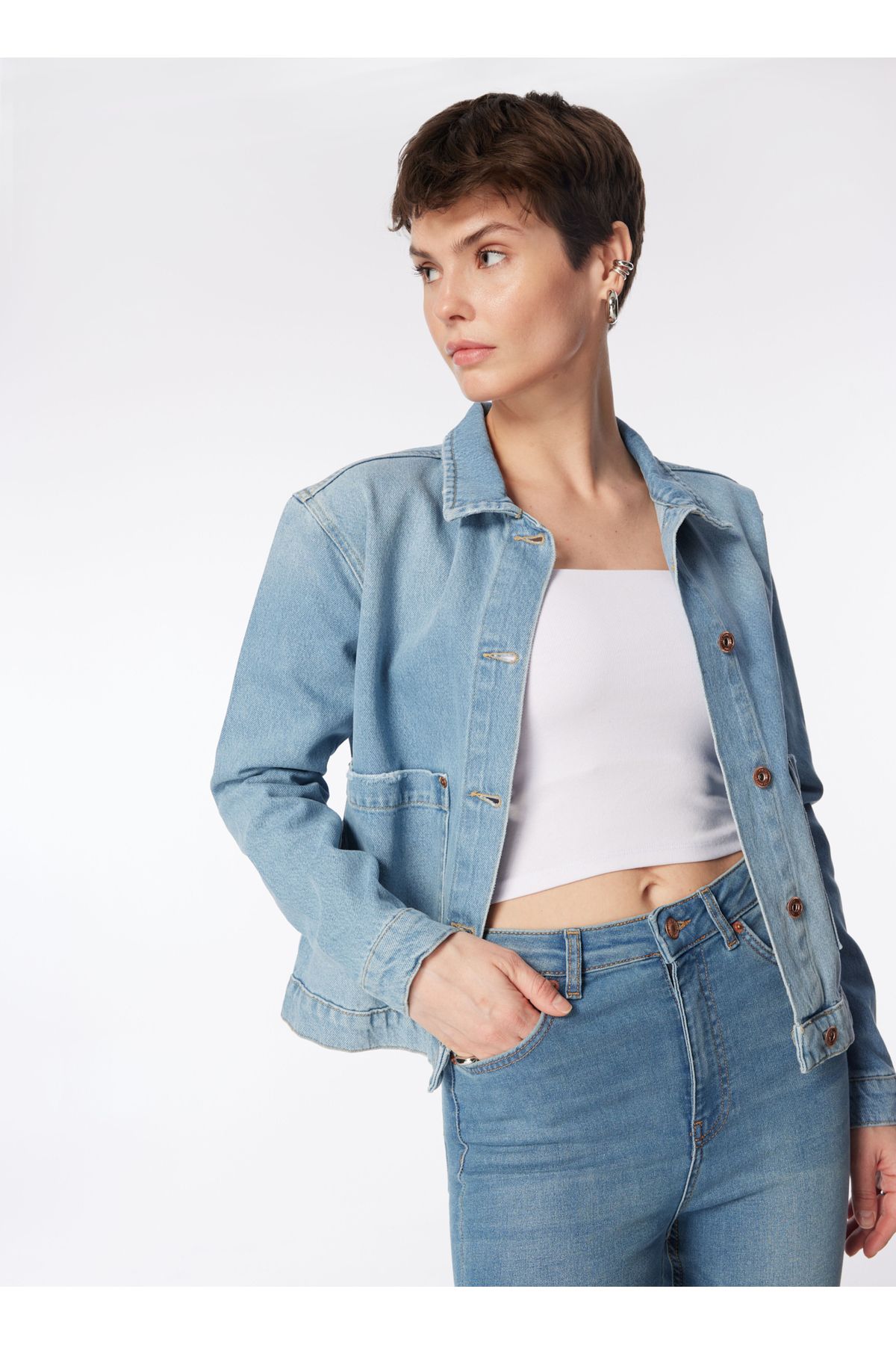 Mavi Kadın Denim Ceket 242 LCF 131005 LINDA DENIM Mavi Kadın Denim Ceket 242 LCF 131005 LINDA DENIM