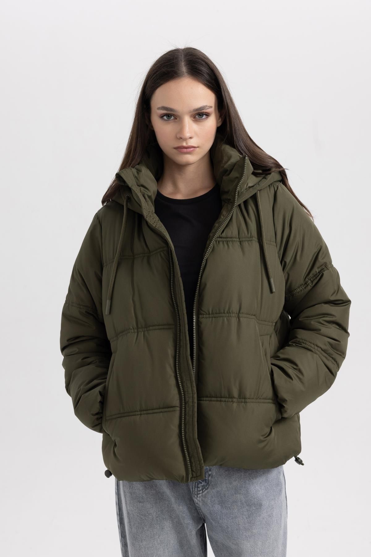 Su Geçirmez Kapüşonlu Suni Kürklü Puffer Şişme Mont A0757ax23wn Su Geçirmez Kapüşonlu Suni Kürklü Puffer Şişme Mont A0757ax23wn