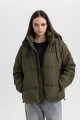 Su Geçirmez Kapüşonlu Suni Kürklü Puffer Şişme Mont A0757ax23wn Su Geçirmez Kapüşonlu Suni Kürklü Puffer Şişme Mont A0757ax23wn